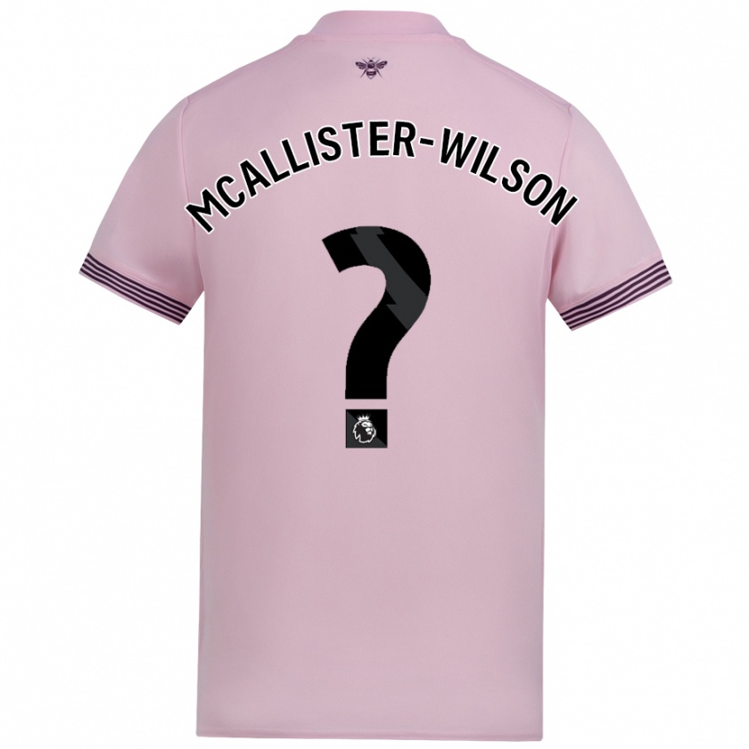 Kandiny Hombre Camiseta Zack Mcallister-Wilson #0 Rosa 2ª Equipación 2024/25 La Camisa Chile