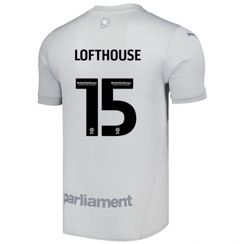 Kandiny Hombre Camiseta Kyran Lofthouse #15 Gris Plata 2ª Equipación 2024/25 La Camisa Chile