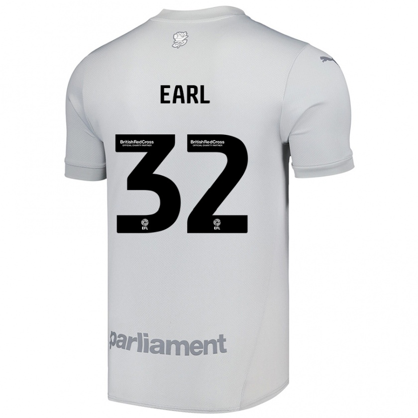 Kandiny Hombre Camiseta Josh Earl #32 Gris Plata 2ª Equipación 2024/25 La Camisa Chile