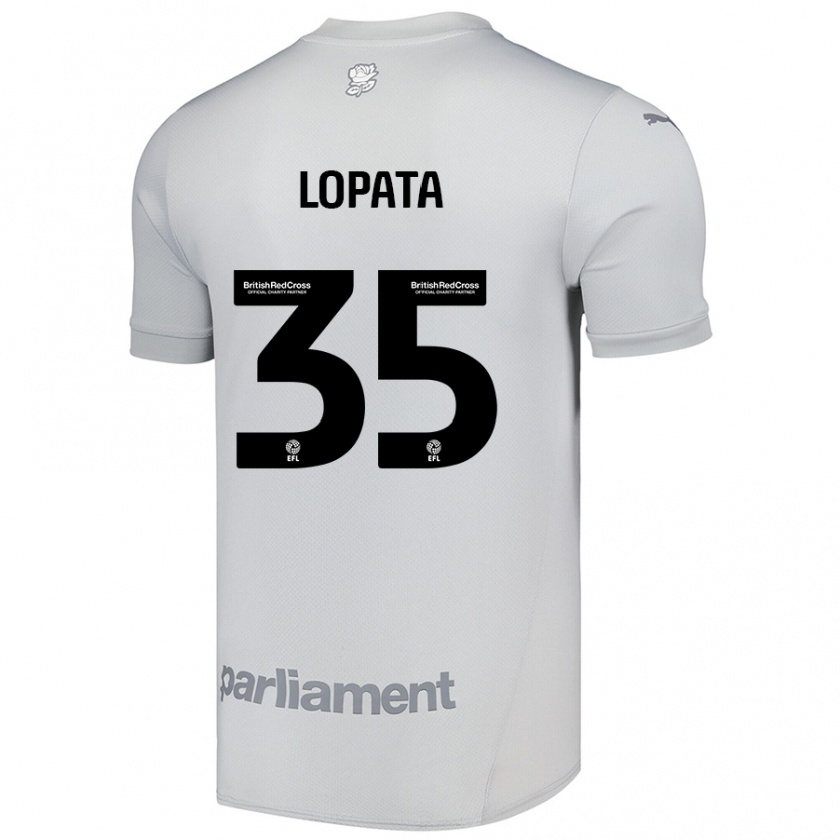 Kandiny Hombre Camiseta Kacper Lopata #35 Gris Plata 2ª Equipación 2024/25 La Camisa Chile