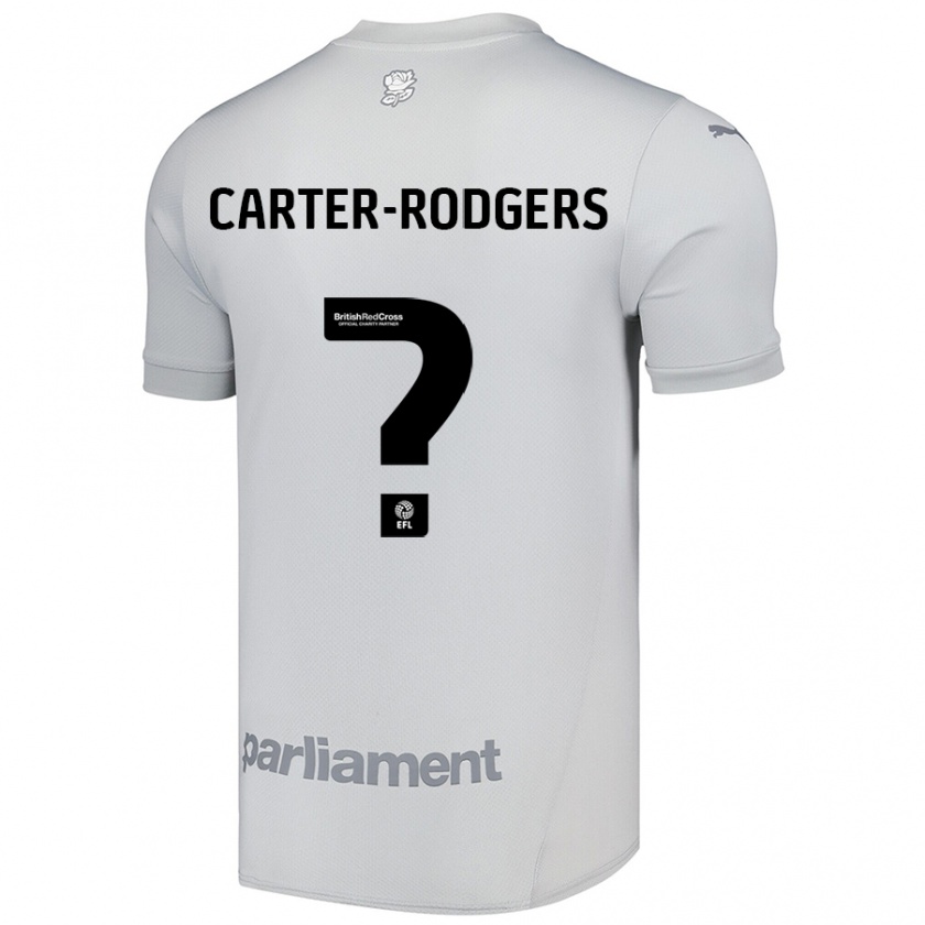 Kandiny Hombre Camiseta Trent Carter-Rodgers #0 Gris Plata 2ª Equipación 2024/25 La Camisa Chile