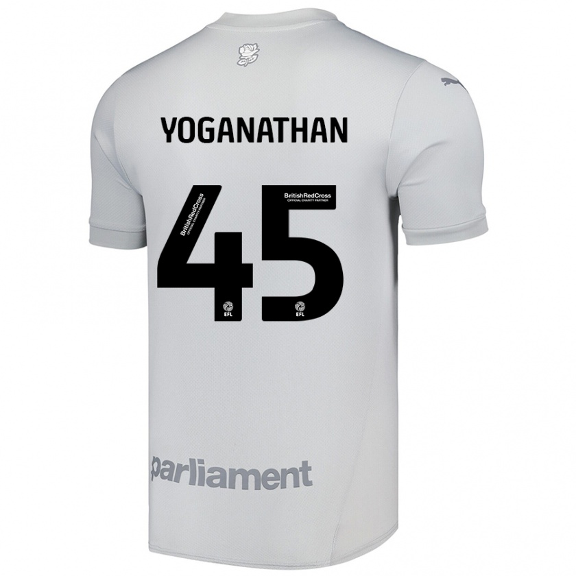 Kandiny Hombre Camiseta Vimal Yoganathan #45 Gris Plata 2ª Equipación 2024/25 La Camisa Chile