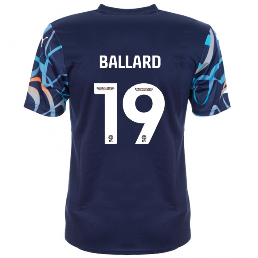 Kandiny Hombre Camiseta Dom Ballard #19 Azul Marino 2ª Equipación 2024/25 La Camisa Chile