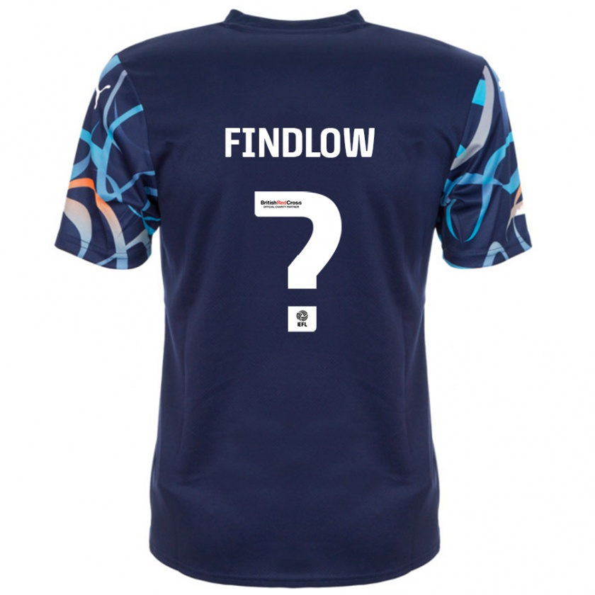 Kandiny Hombre Camiseta Luke Findlow #0 Azul Marino 2ª Equipación 2024/25 La Camisa Chile