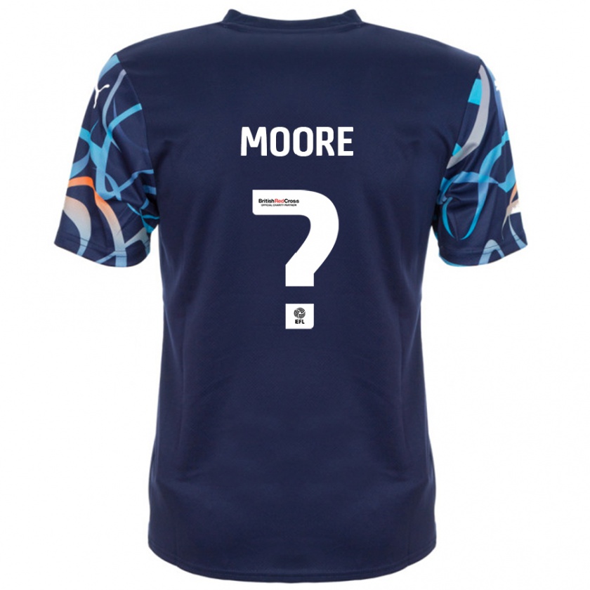 Kandiny Hombre Camiseta Rhiana Moore #0 Azul Marino 2ª Equipación 2024/25 La Camisa Chile