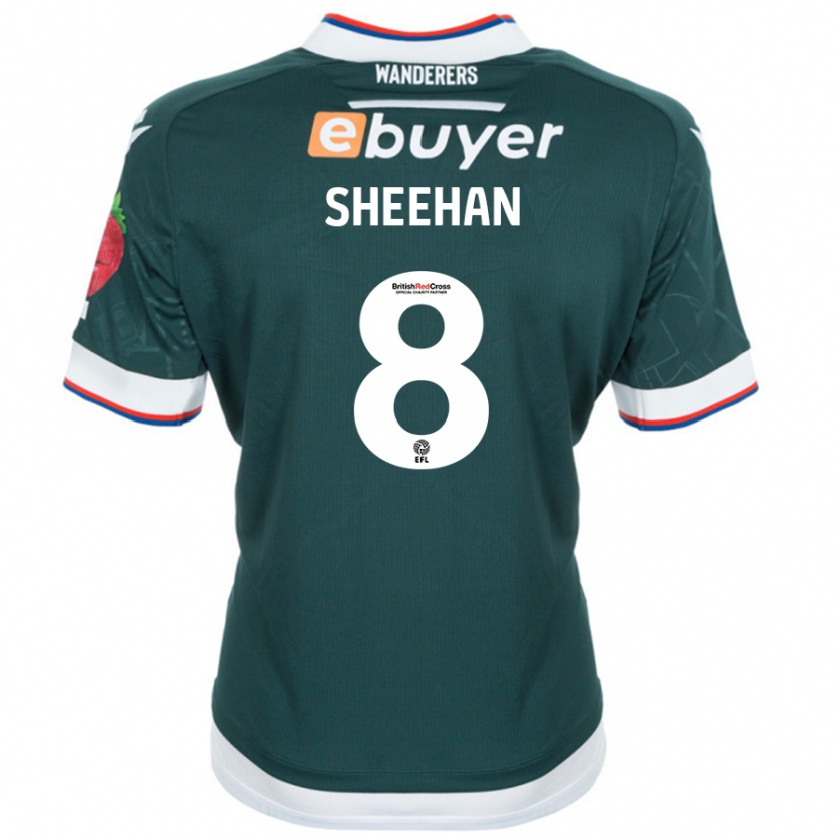 Kandiny Hombre Camiseta Josh Sheehan #8 Verde Oscuro 2ª Equipación 2024/25 La Camisa Chile