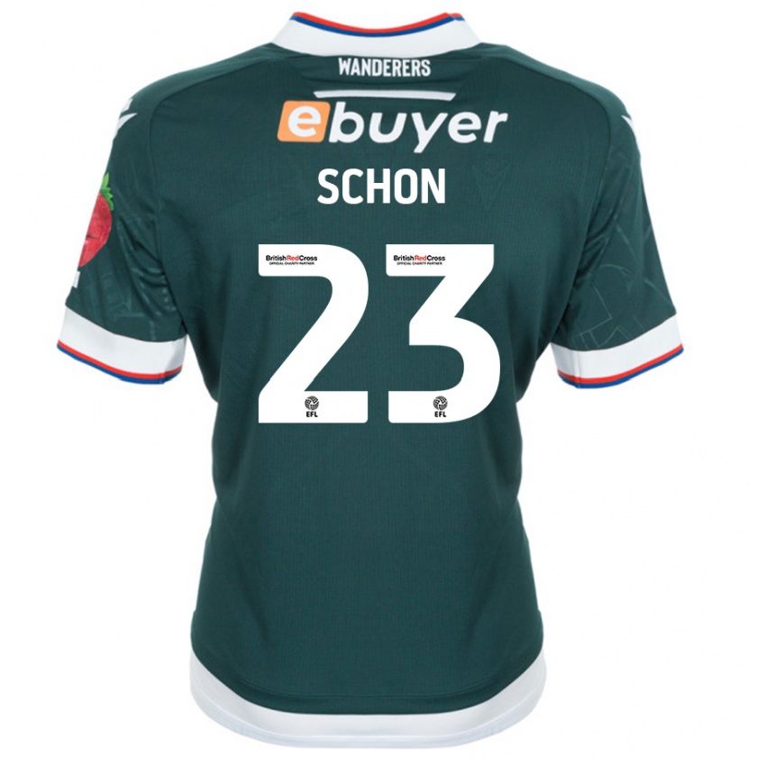 Kandiny Hombre Camiseta Szabolcs Schön #23 Verde Oscuro 2ª Equipación 2024/25 La Camisa Chile