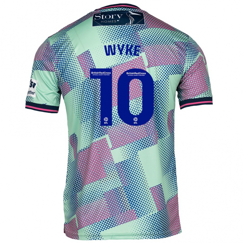 Kandiny Hombre Camiseta Charlie Wyke #10 Verde 2ª Equipación 2024/25 La Camisa Chile