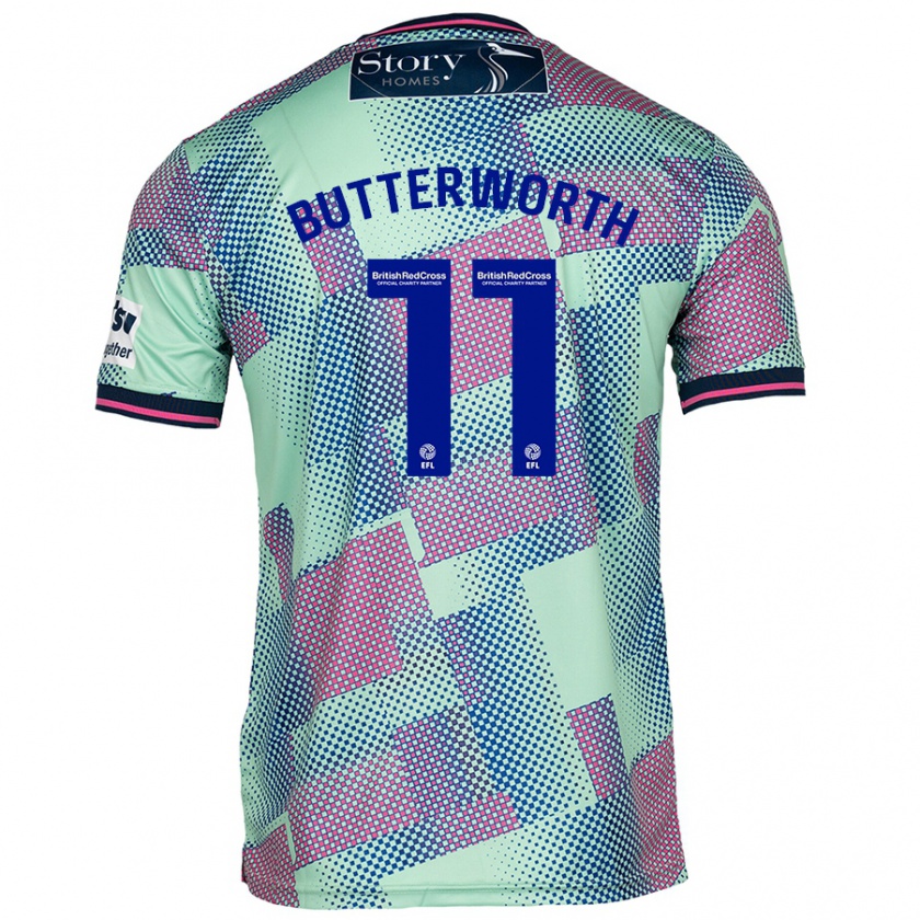 Kandiny Hombre Camiseta Daniel Butterworth #11 Verde 2ª Equipación 2024/25 La Camisa Chile