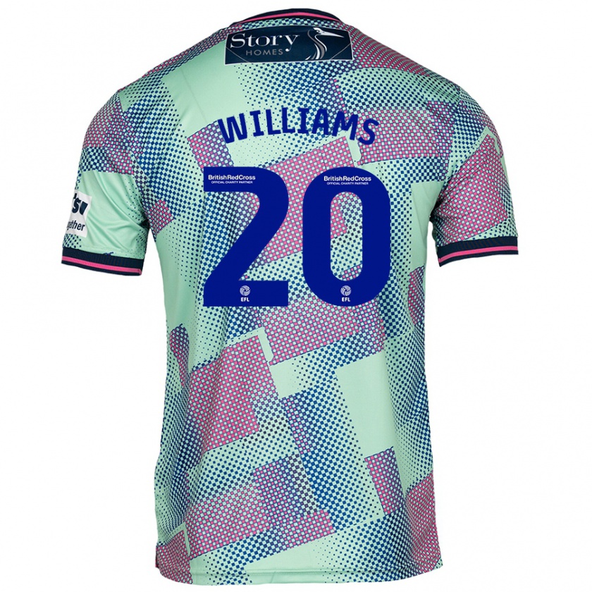 Kandiny Hombre Camiseta Ben Williams #20 Verde 2ª Equipación 2024/25 La Camisa Chile