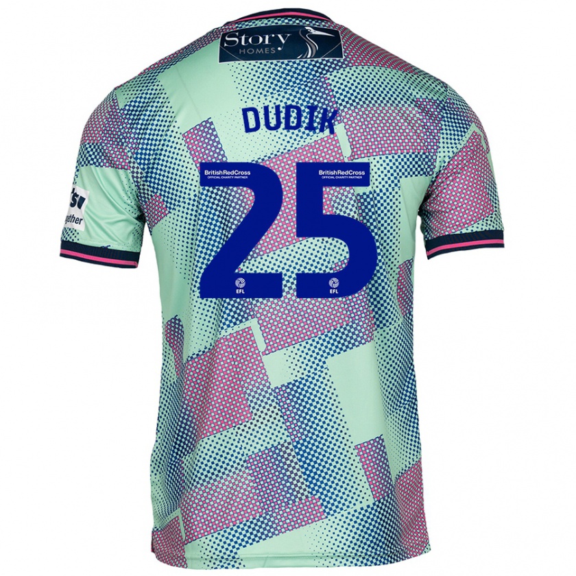 Kandiny Hombre Camiseta Anton Dudik #25 Verde 2ª Equipación 2024/25 La Camisa Chile