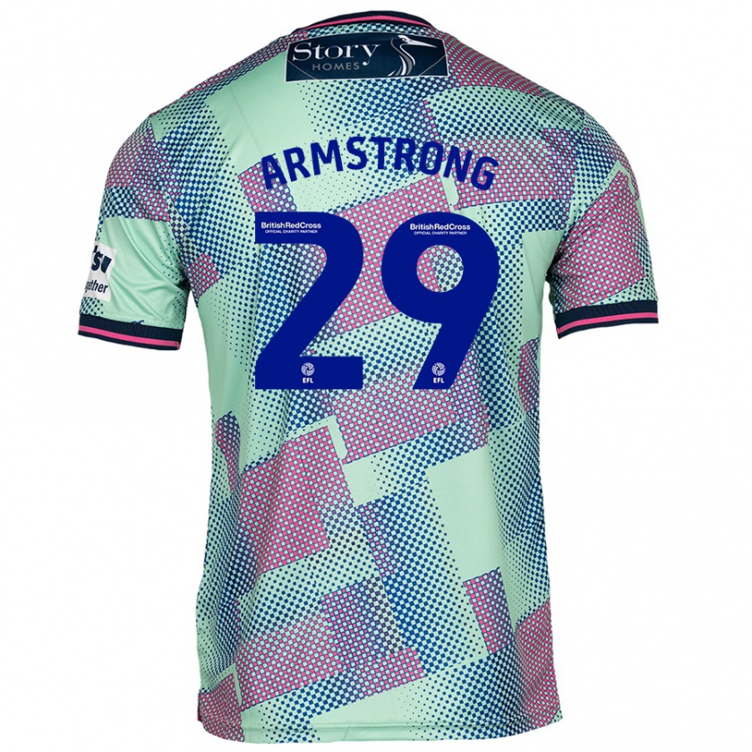 Kandiny Hombre Camiseta Luke Armstrong #29 Verde 2ª Equipación 2024/25 La Camisa Chile