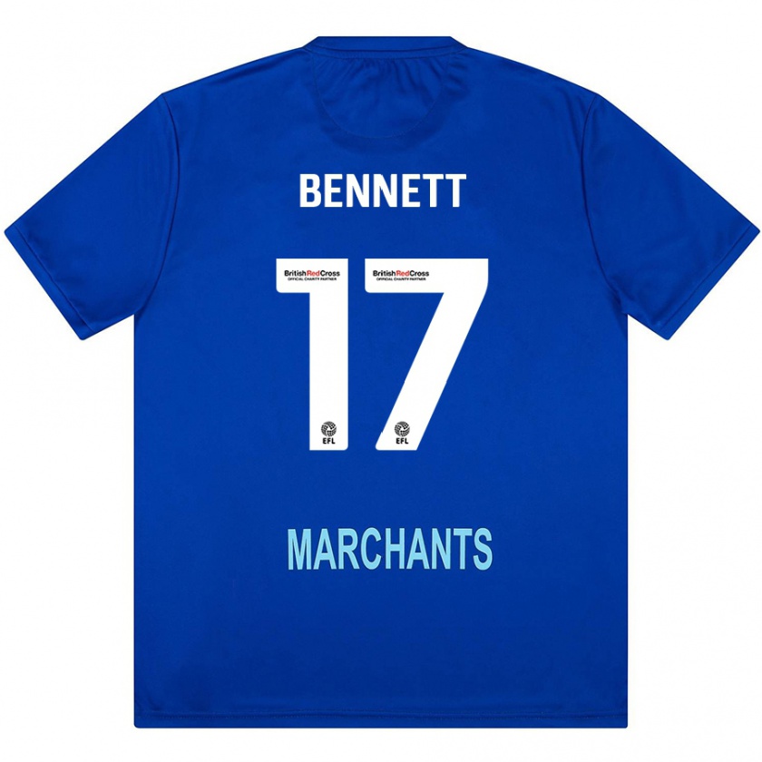 Kandiny Hombre Camiseta Scot Bennett #17 Verde 2ª Equipación 2024/25 La Camisa Chile