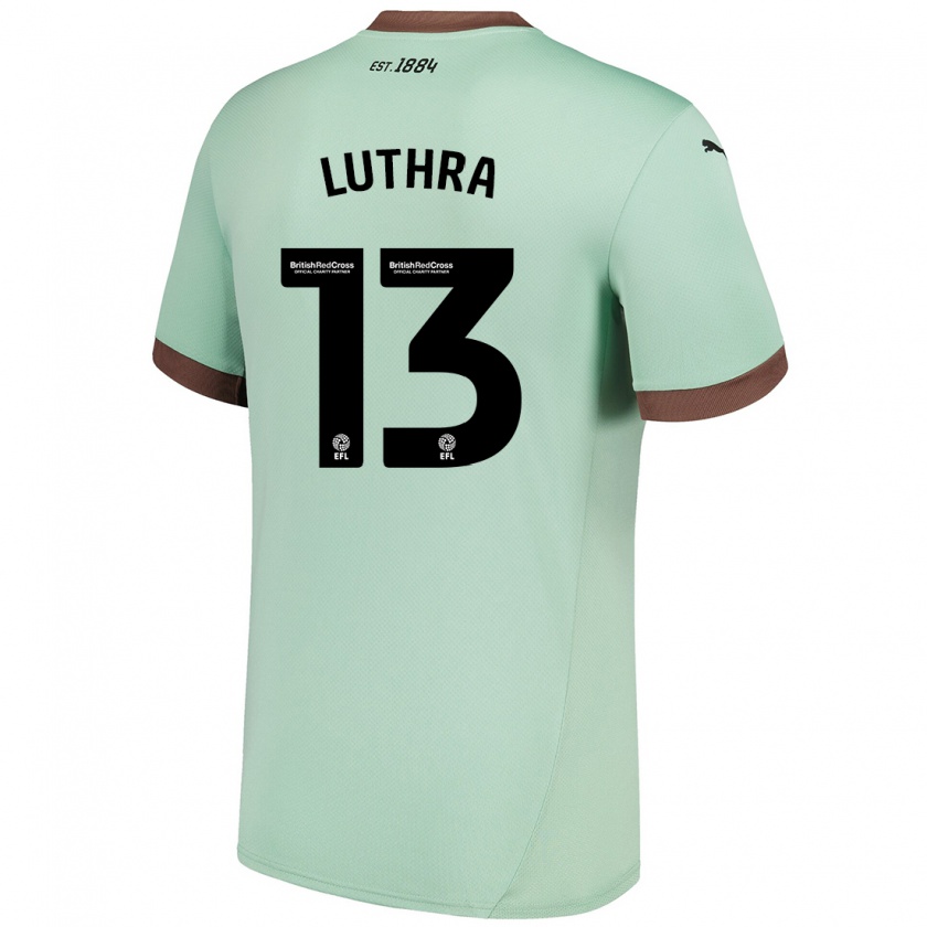 Kandiny Hombre Camiseta Rohan Luthra #13 Verde Pálido 2ª Equipación 2024/25 La Camisa Chile