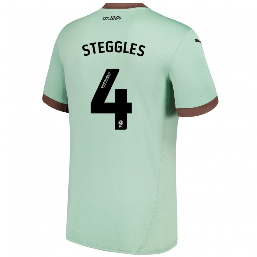 Kandiny Hombre Camiseta Charlotte Steggles #4 Verde Pálido 2ª Equipación 2024/25 La Camisa Chile