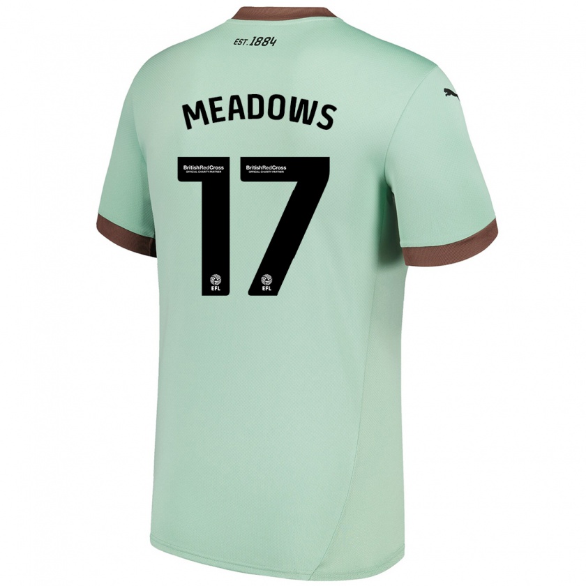 Kandiny Hombre Camiseta Helena Meadows #17 Verde Pálido 2ª Equipación 2024/25 La Camisa Chile