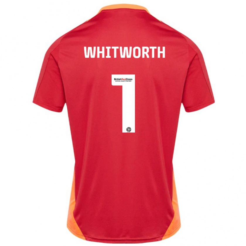 Kandiny Hombre Camiseta Joe Whitworth #1 Azul Blanquecino 2ª Equipación 2024/25 La Camisa Chile