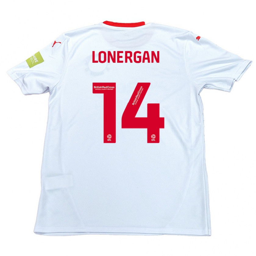 Kandiny Hombre Camiseta Tommy Lonergan #14 Blanco 2ª Equipación 2024/25 La Camisa Chile