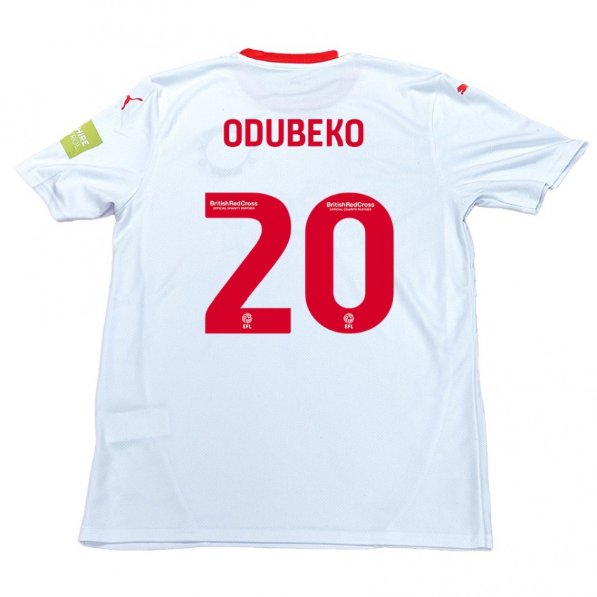 Kandiny Hombre Camiseta Mipo Odubeko #20 Blanco 2ª Equipación 2024/25 La Camisa Chile