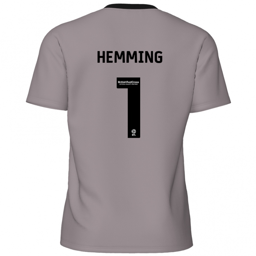 Kandiny Hombre Camiseta Zach Hemming #1 Gris 2ª Equipación 2024/25 La Camisa Chile