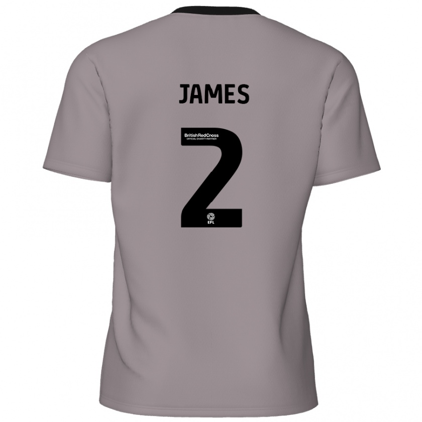 Kandiny Hombre Camiseta Tom James #2 Gris 2ª Equipación 2024/25 La Camisa Chile