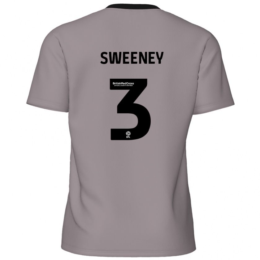 Kandiny Hombre Camiseta Jayden Sweeney #3 Gris 2ª Equipación 2024/25 La Camisa Chile