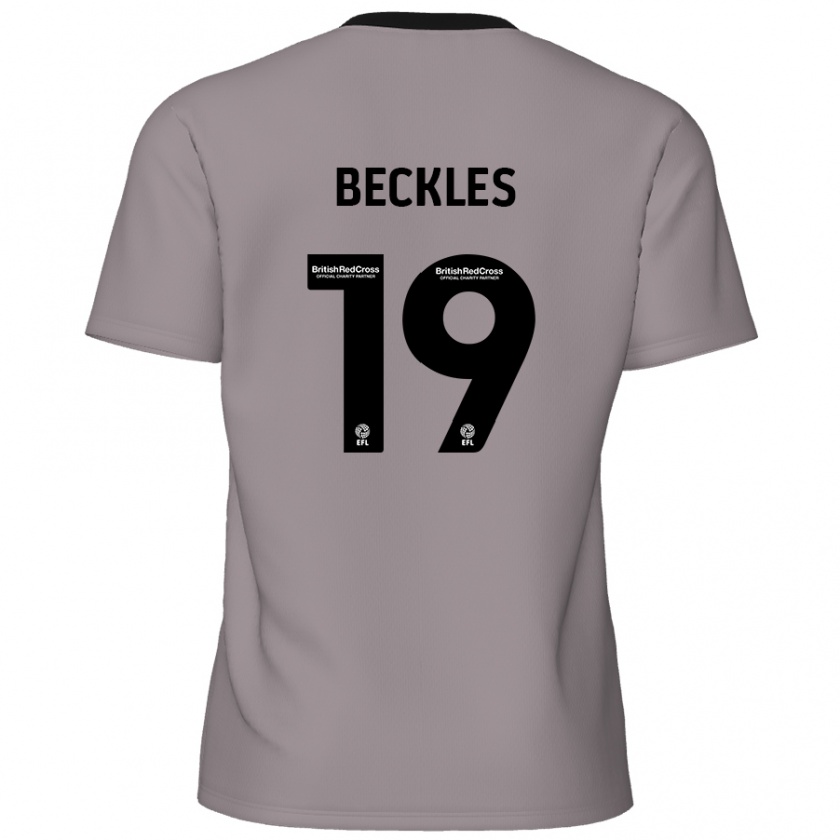 Kandiny Hombre Camiseta Omar Beckles #19 Gris 2ª Equipación 2024/25 La Camisa Chile