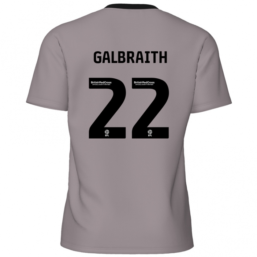 Kandiny Hombre Camiseta Ethan Galbraith #22 Gris 2ª Equipación 2024/25 La Camisa Chile