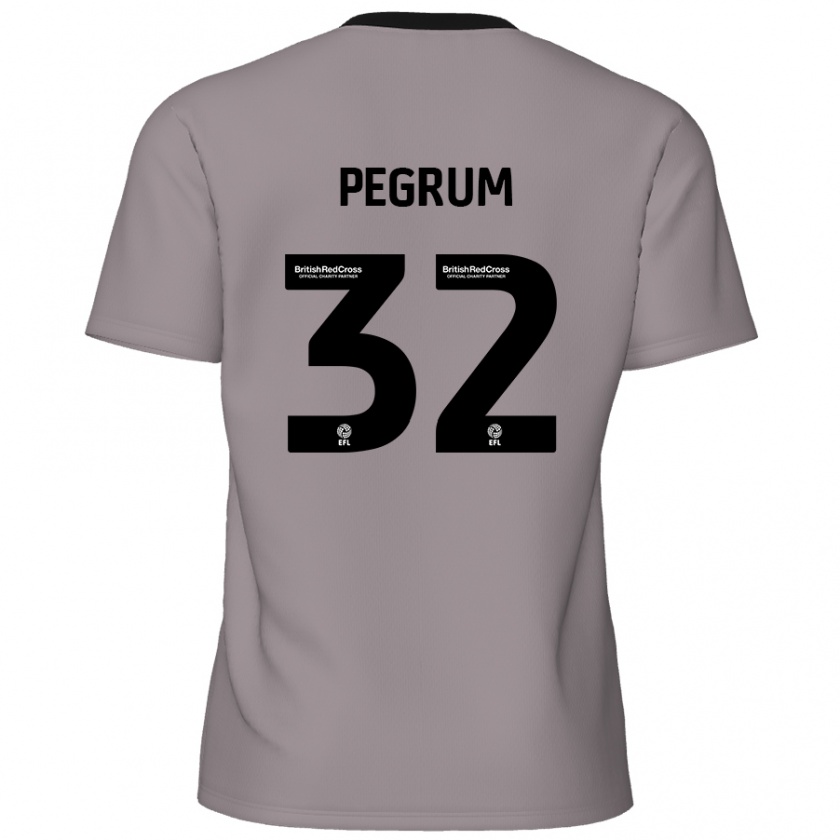 Kandiny Hombre Camiseta Charlie Pegrum #32 Gris 2ª Equipación 2024/25 La Camisa Chile