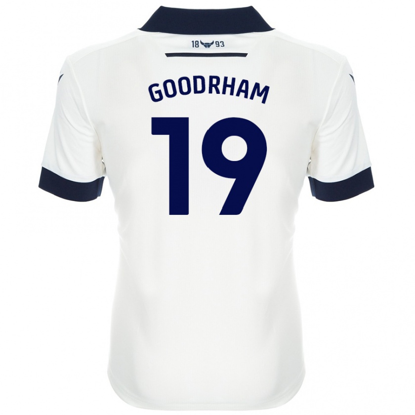 Kandiny Hombre Camiseta Tyler Goodrham #19 Blanco Azul Marino 2ª Equipación 2024/25 La Camisa Chile