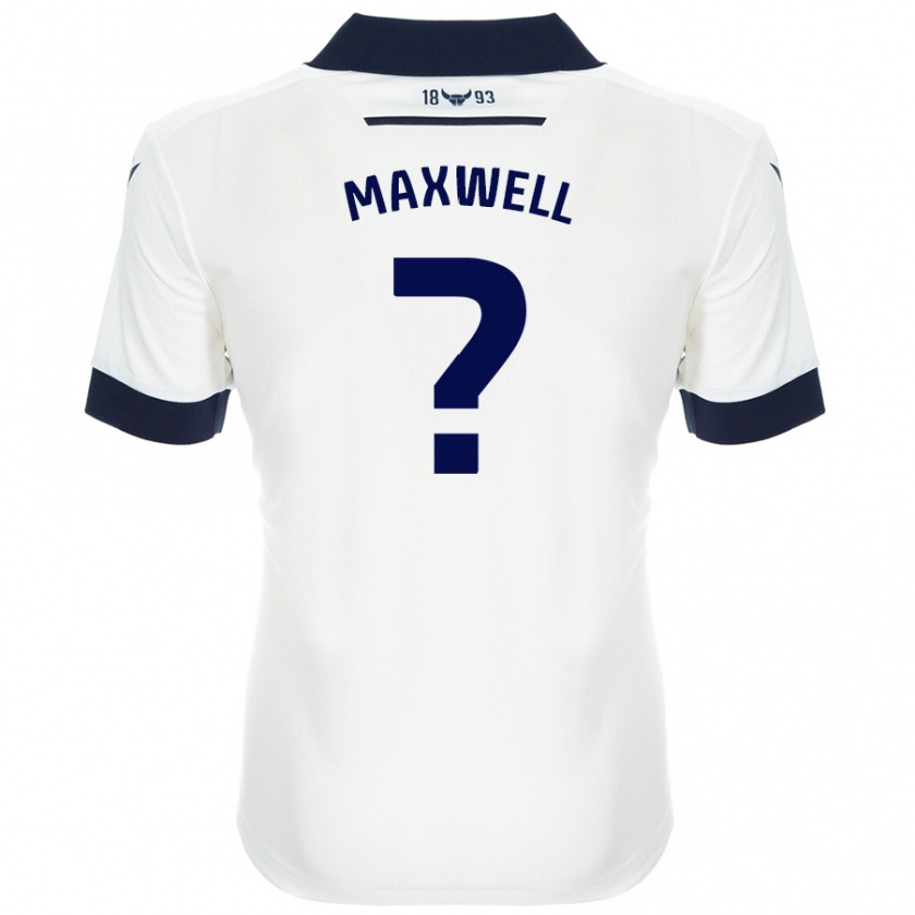 Kandiny Hombre Camiseta Rashane Maxwell #0 Blanco Azul Marino 2ª Equipación 2024/25 La Camisa Chile