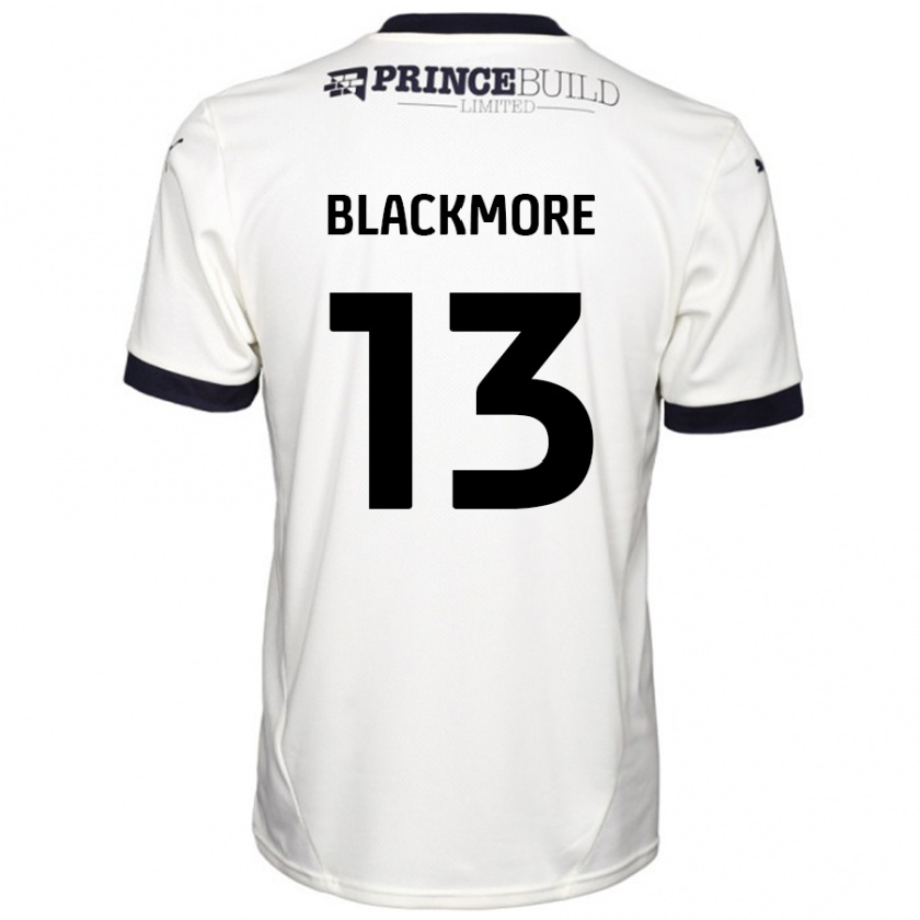 Kandiny Hombre Camiseta Will Blackmore #13 Blanquecino Negro 2ª Equipación 2024/25 La Camisa Chile