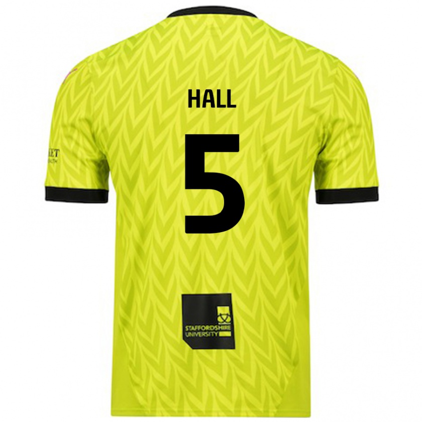 Kandiny Hombre Camiseta Connor Hall #5 Verde Fluorescente 2ª Equipación 2024/25 La Camisa Chile