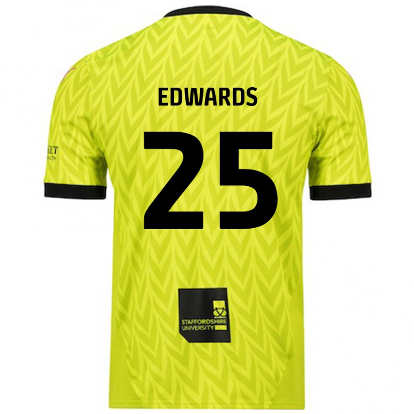 Kandiny Hombre Camiseta Diamond Edwards #25 Verde Fluorescente 2ª Equipación 2024/25 La Camisa Chile