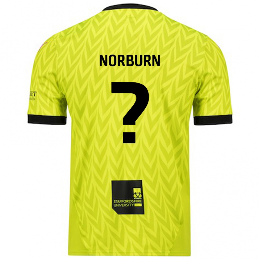 Kandiny Hombre Camiseta Dylan Norburn #0 Verde Fluorescente 2ª Equipación 2024/25 La Camisa Chile