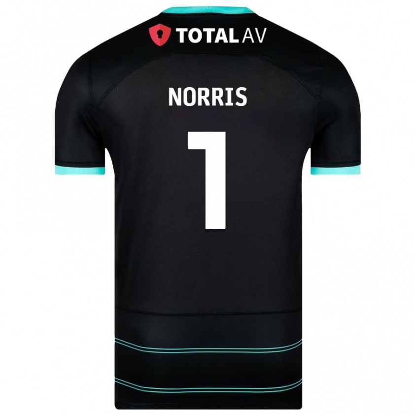 Kandiny Hombre Camiseta Will Norris #1 Negro 2ª Equipación 2024/25 La Camisa Chile