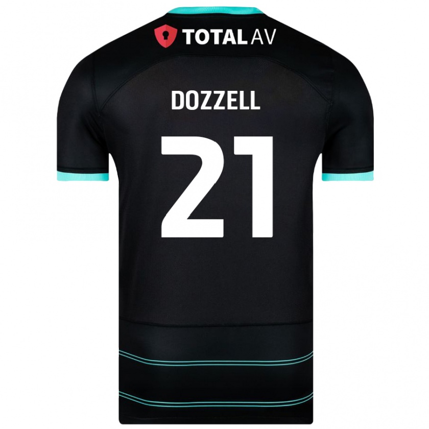 Kandiny Hombre Camiseta Andre Dozzell #21 Negro 2ª Equipación 2024/25 La Camisa Chile