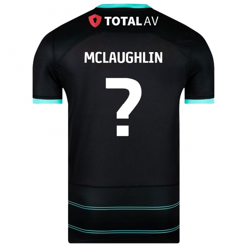 Kandiny Hombre Camiseta Erin Mclaughlin #0 Negro 2ª Equipación 2024/25 La Camisa Chile