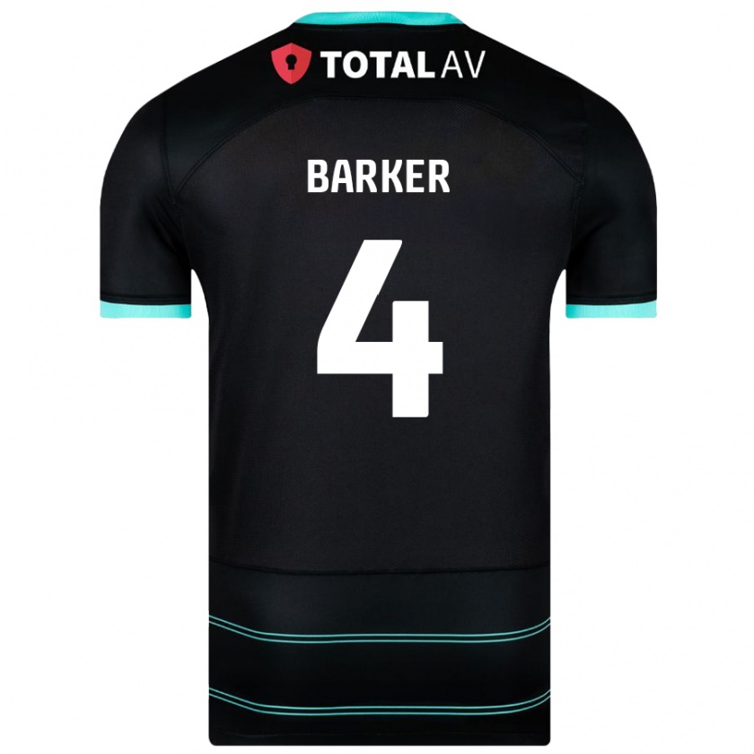 Kandiny Hombre Camiseta Sophie Barker #4 Negro 2ª Equipación 2024/25 La Camisa Chile