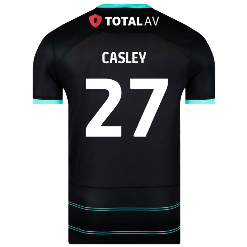 Kandiny Hombre Camiseta Riva Casley #27 Negro 2ª Equipación 2024/25 La Camisa Chile