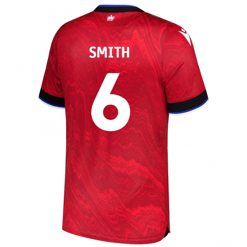 Kandiny Hombre Camiseta Caitlin Smith #6 Rojo Negro 2ª Equipación 2024/25 La Camisa Chile