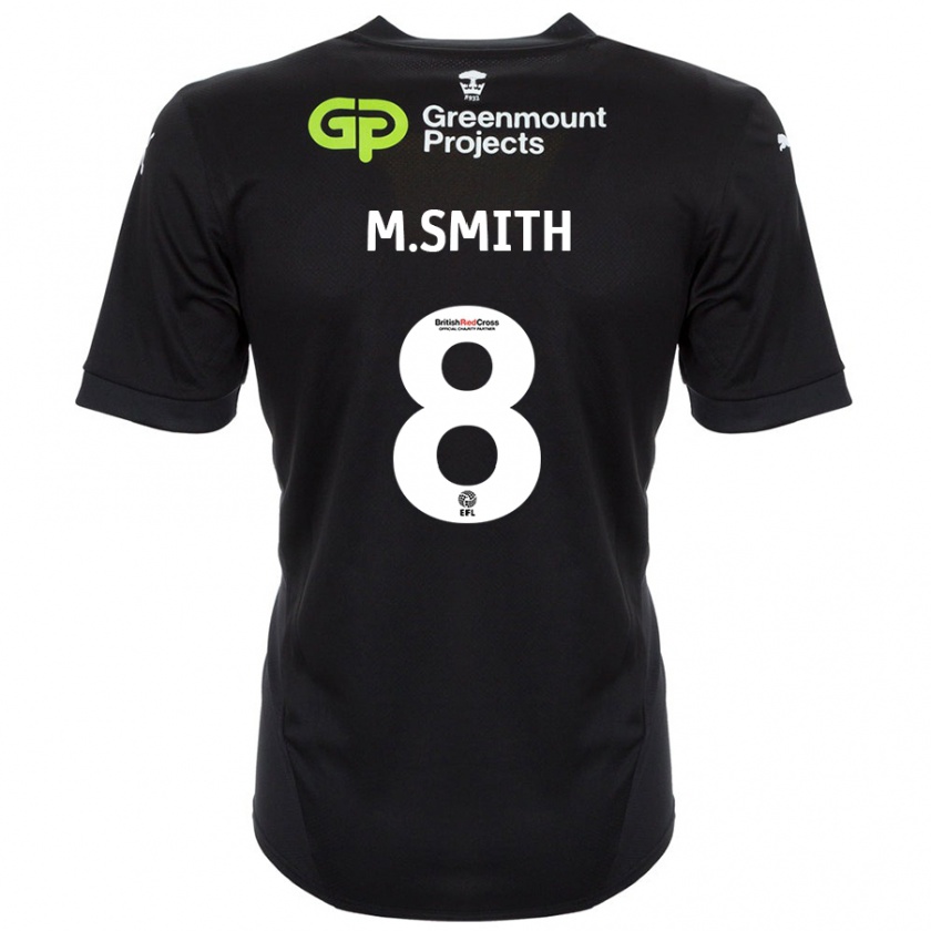 Kandiny Hombre Camiseta Matt Smith #8 Negro 2ª Equipación 2024/25 La Camisa Chile