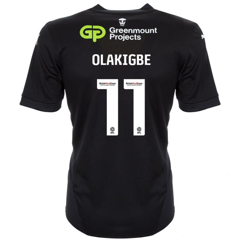 Kandiny Hombre Camiseta Michael Olakigbe #11 Negro 2ª Equipación 2024/25 La Camisa Chile