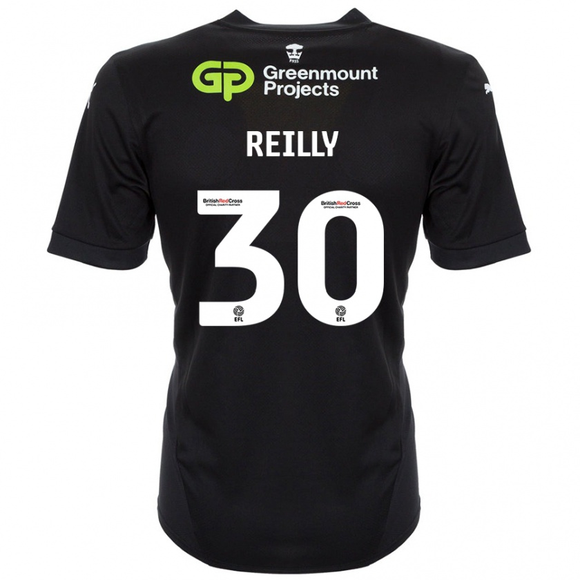 Kandiny Hombre Camiseta Jack Reilly #30 Negro 2ª Equipación 2024/25 La Camisa Chile