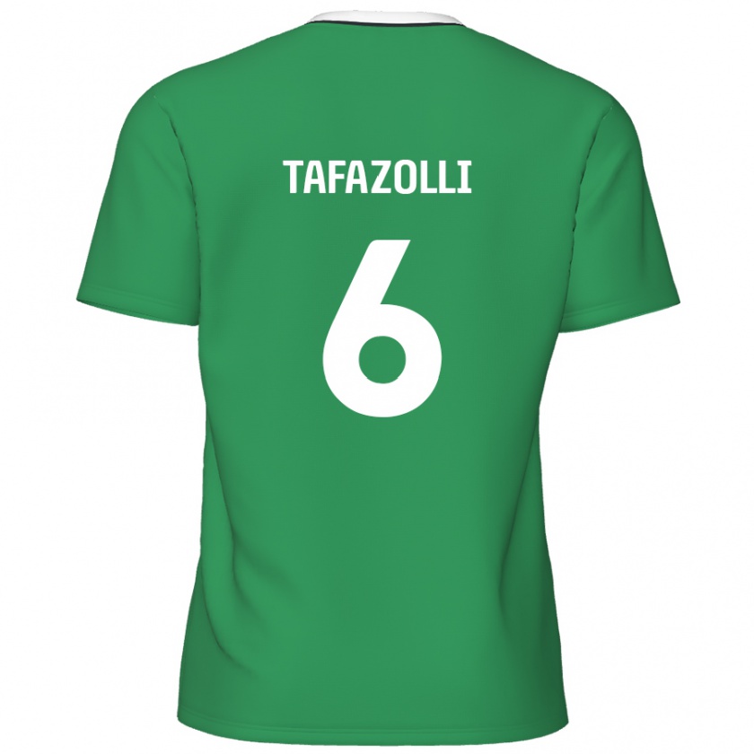 Kandiny Hombre Camiseta Ryan Tafazolli #6 Verde Rayas Blancas 2ª Equipación 2024/25 La Camisa Chile