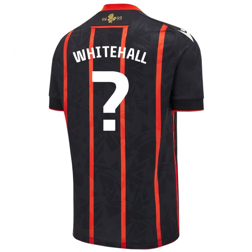 Kandiny Hombre Camiseta Isaac Whitehall #0 Negro Rojo 2ª Equipación 2024/25 La Camisa Chile