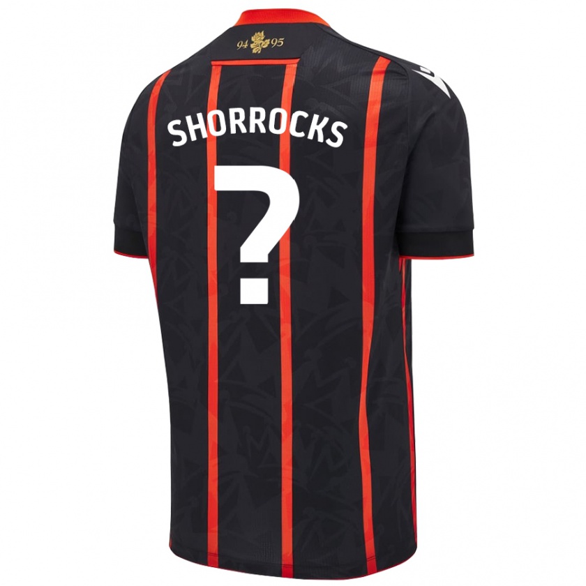 Kandiny Hombre Camiseta Jackson Shorrocks #0 Negro Rojo 2ª Equipación 2024/25 La Camisa Chile