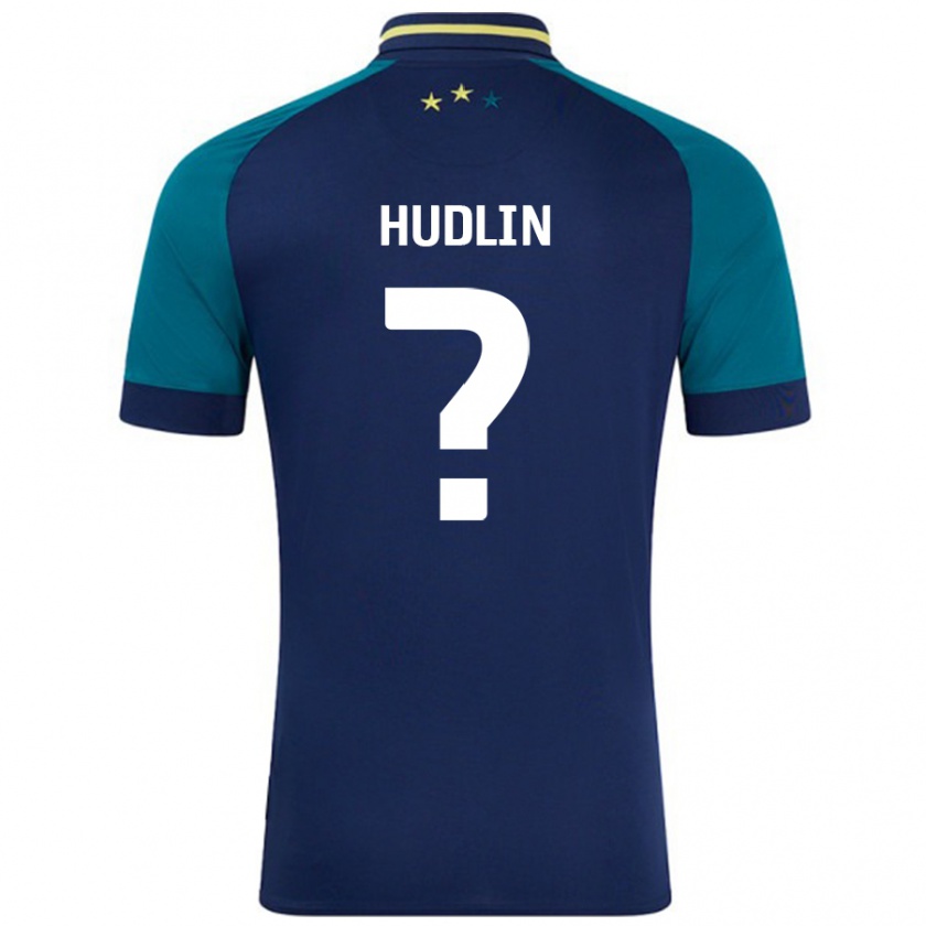 Kandiny Hombre Camiseta Kyle Hudlin #0 Azul Marino Verde Oscuro 2ª Equipación 2024/25 La Camisa Chile