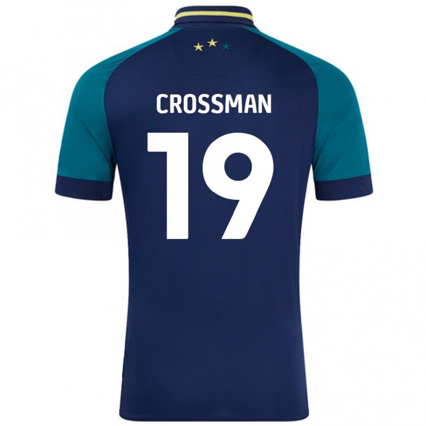 Kandiny Hombre Camiseta Paige Crossman #19 Azul Marino Verde Oscuro 2ª Equipación 2024/25 La Camisa Chile