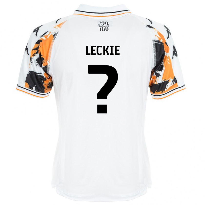 Kandiny Hombre Camiseta Jack Leckie #0 Blanco 2ª Equipación 2024/25 La Camisa Chile